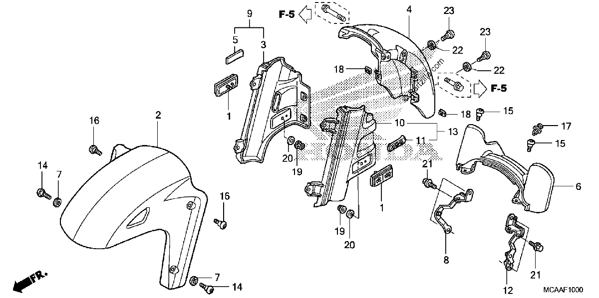 Diagrama de FRONT FENDER