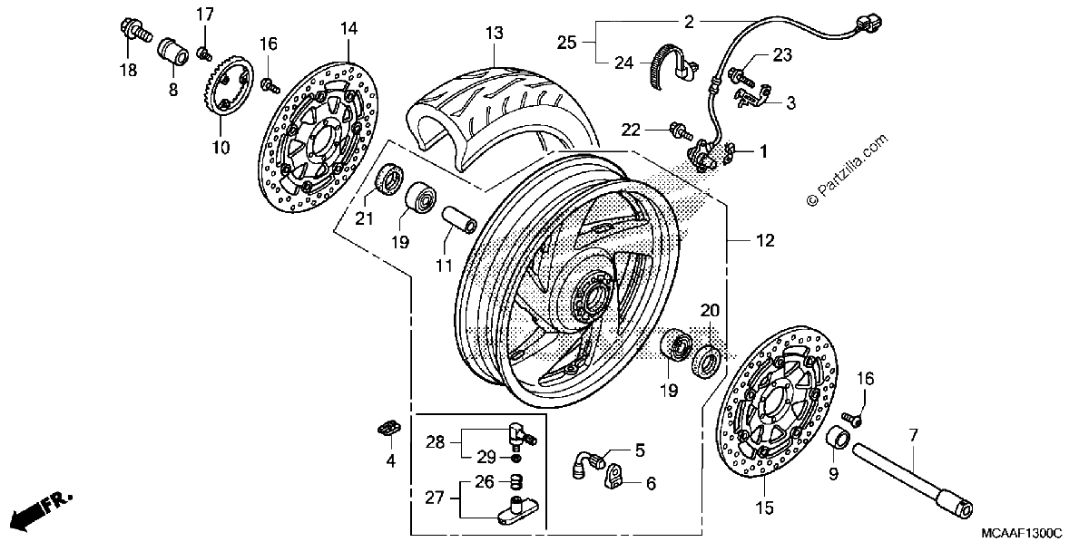 Diagrama de FRONT WHEEL