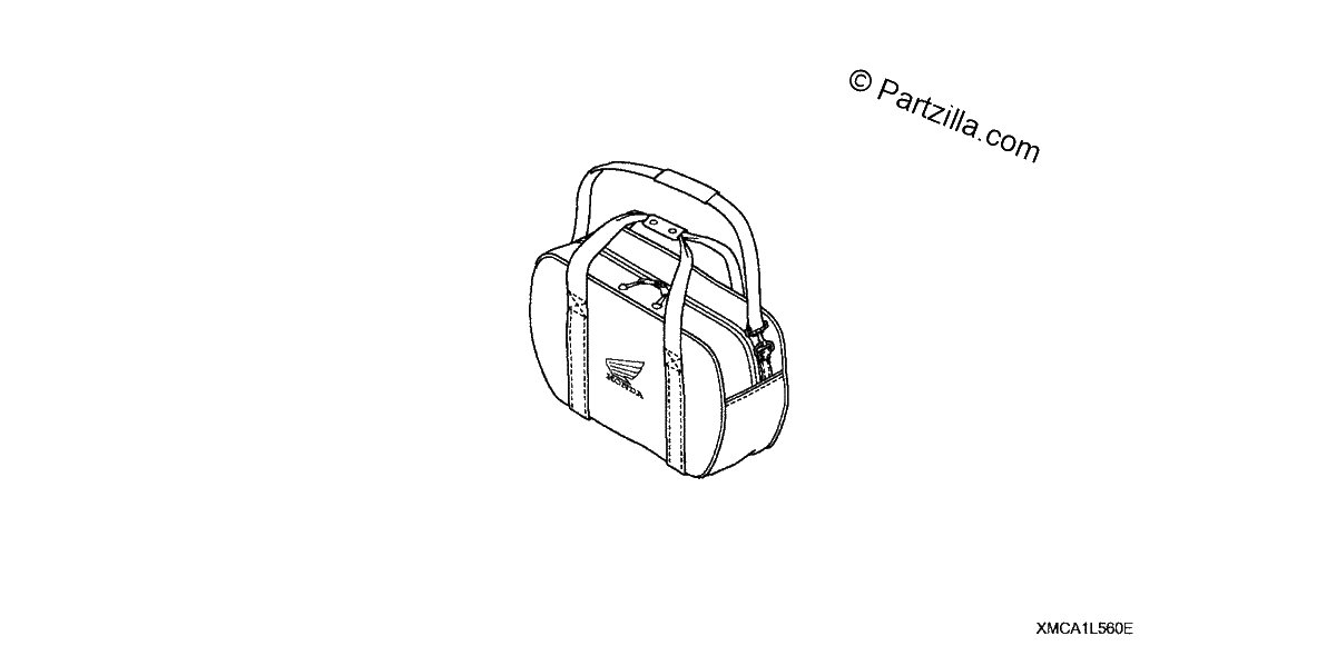 Diagrama de SADDLEBAG COOLER W HONDA LOGO
