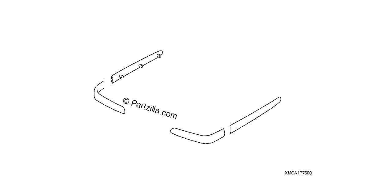 Diagrama de SADDLEBAG MOLDING KIT CHROME