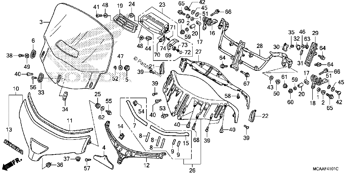 Diagrama de WINDSCREEN GL1800 06