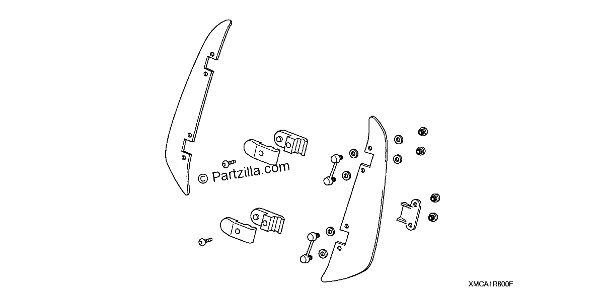 Diagrama de WINDSHIELD AIR DEFLECTOR STANDARD