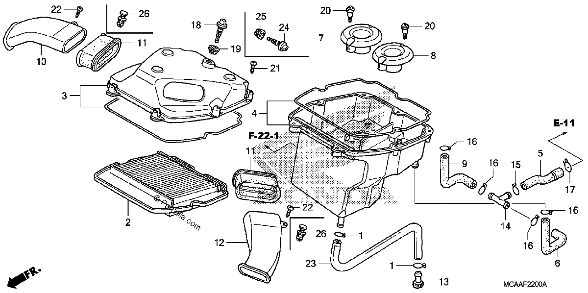 Diagrama de AIR CLEANER