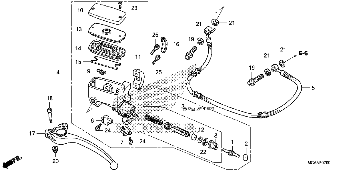 Diagrama de CLUTCH MASTER CYLINDER