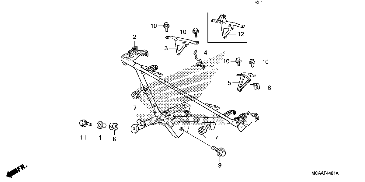 Diagrama de COWL STAY GL1800 06