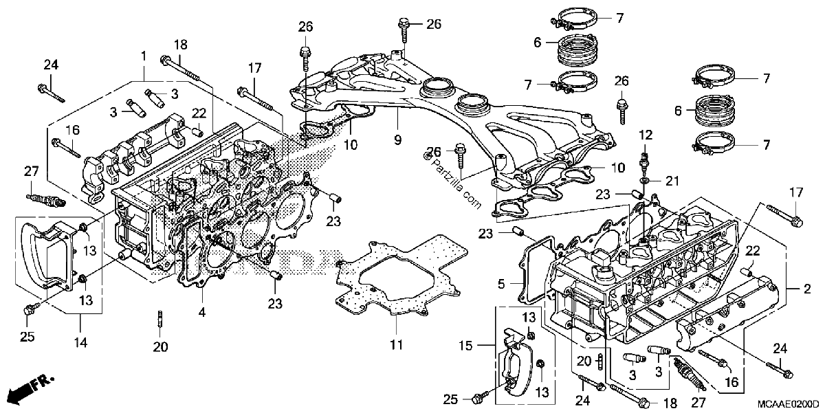 Diagrama de CYLINDER HEAD