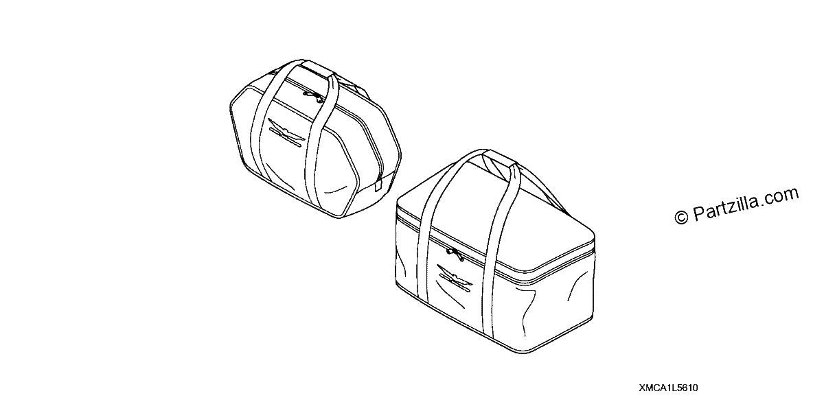 Diagrama de DELUXE SADDLEBAG TRUNK LINER SET