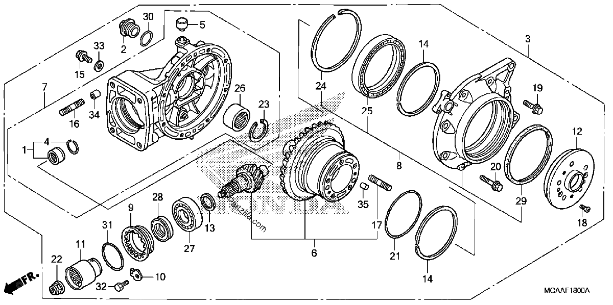 Diagrama de FINAL DRIVEN GEAR