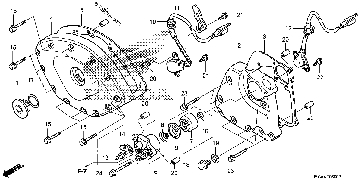 Diagrama de FRONT COVER TRANSMISSION COVER