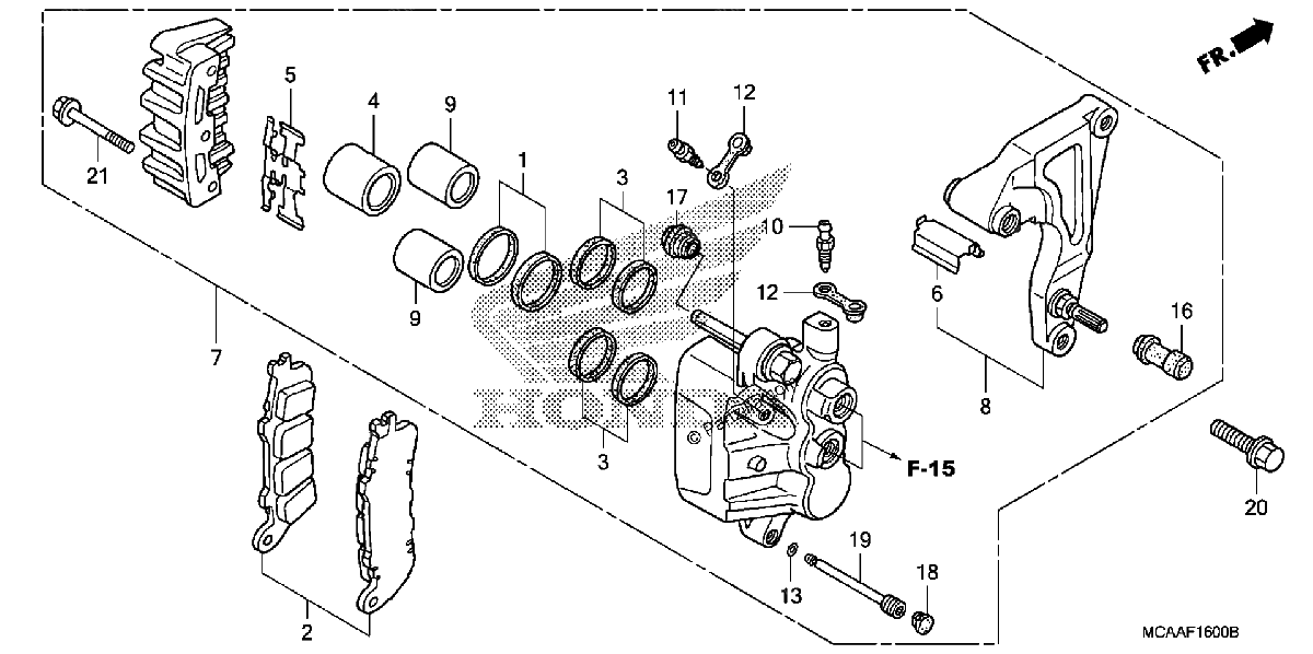 Diagrama de REAR BRAKE CALIPER