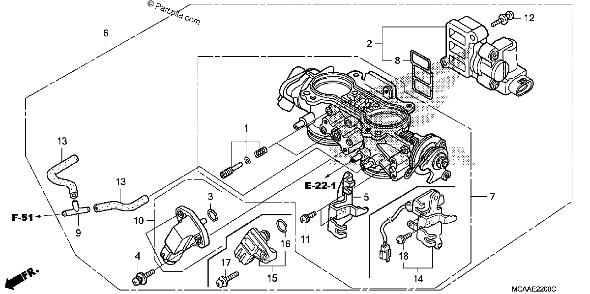 Diagrama de THROTTLE BODY