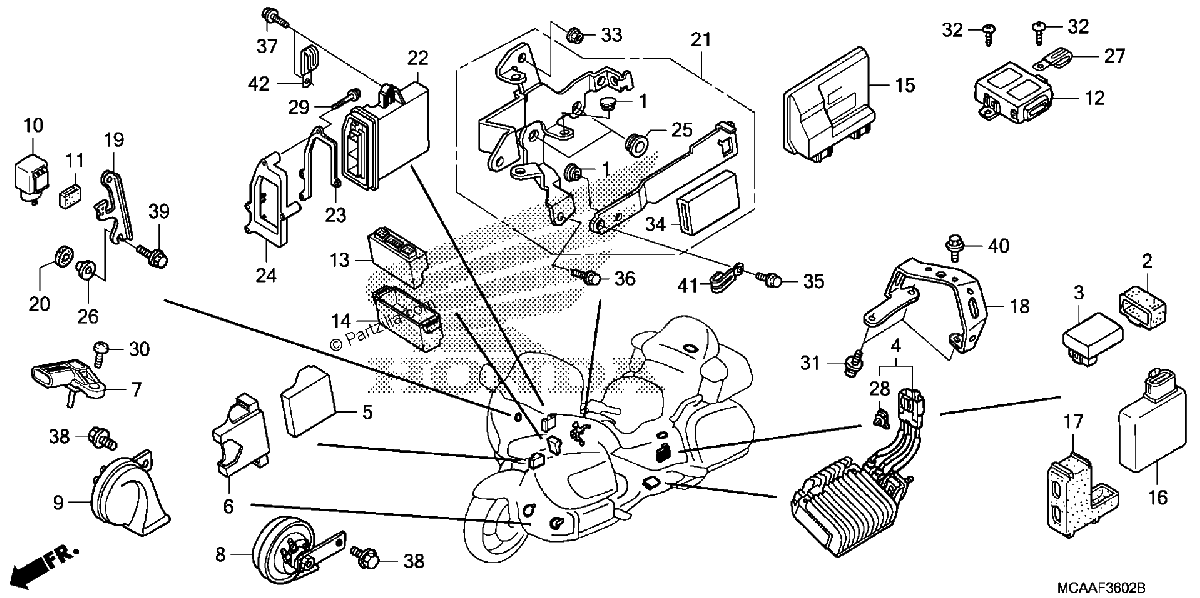 Diagrama de CONTROL UNIT GL1800 06 AIRBAG