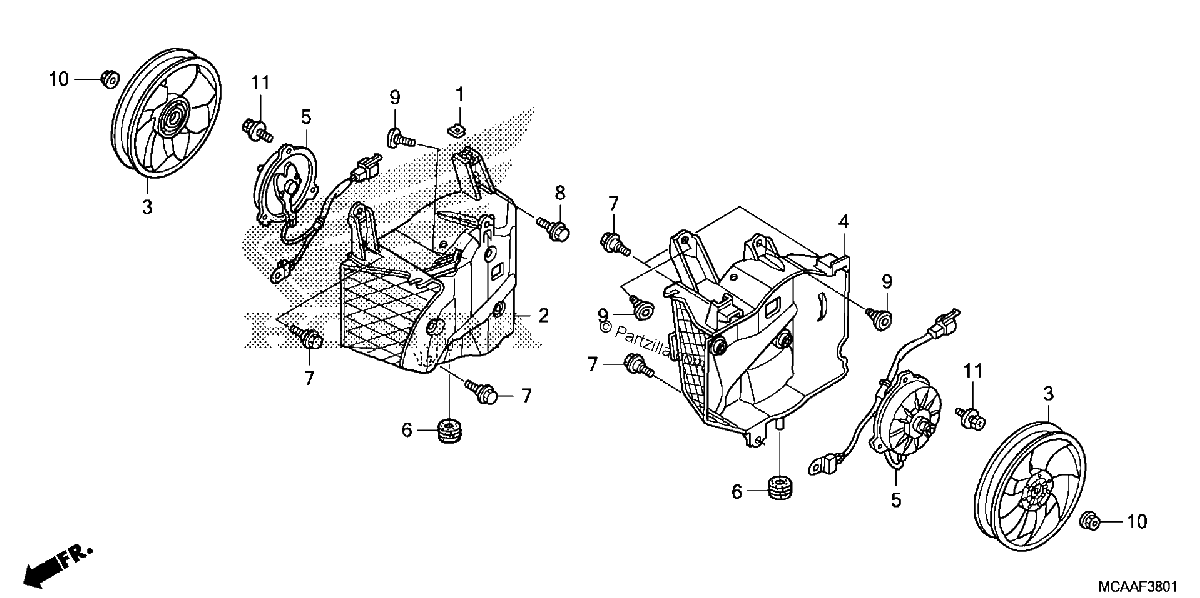 Diagrama de COOLING FAN GL1800 06
