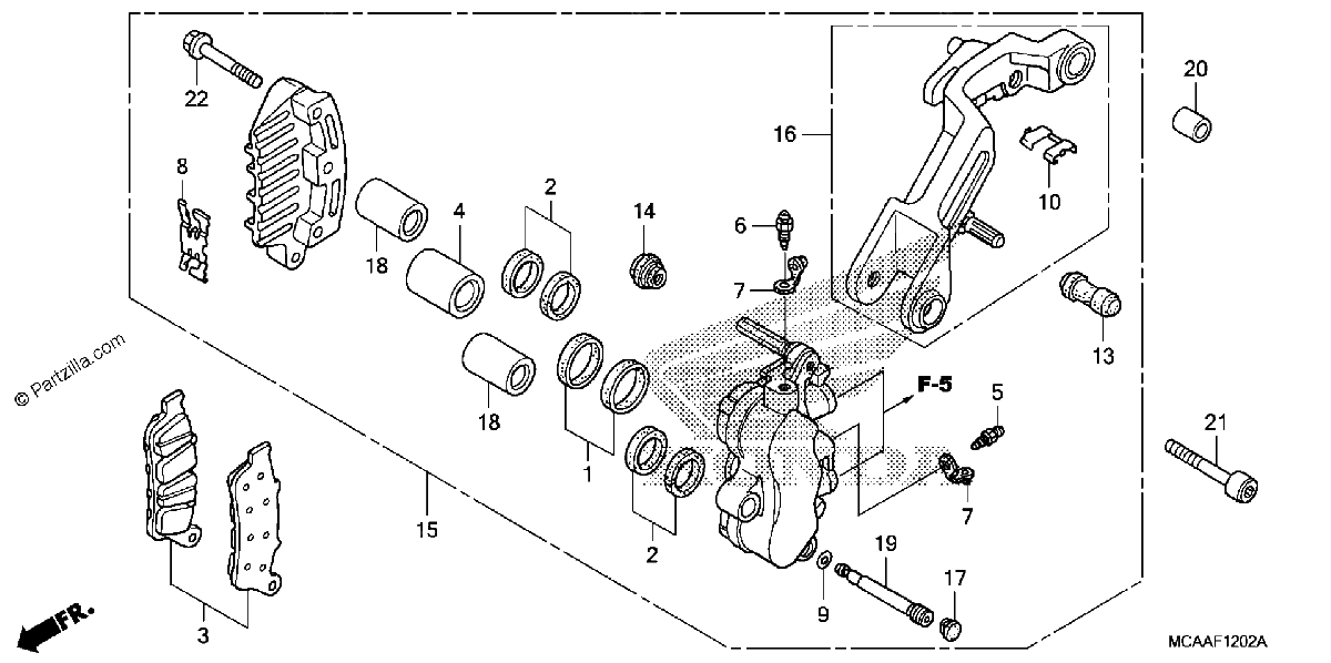 Diagrama de LEFT FRONT BRAKE CALIPER
