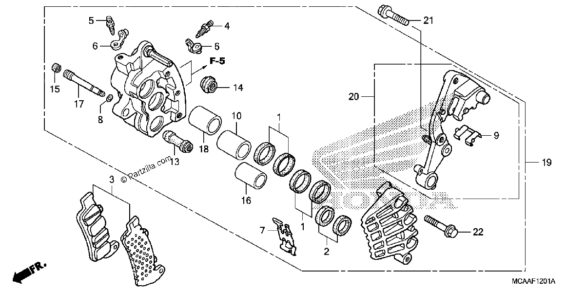 Diagrama de RIGHT FRONT BRAKE CALIPER ABS