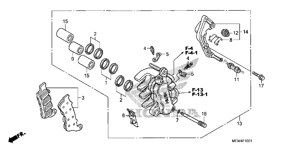 Diagrama de LEFT FRONT BRAKE CALIPER