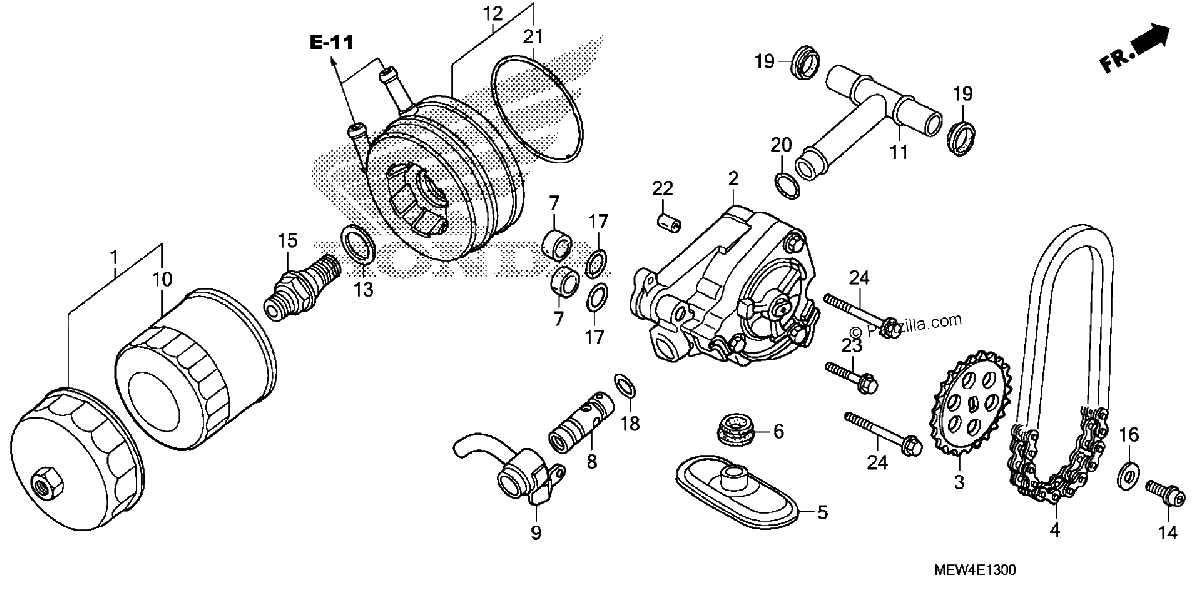 Diagrama de OIL FILTER OIL PUMP