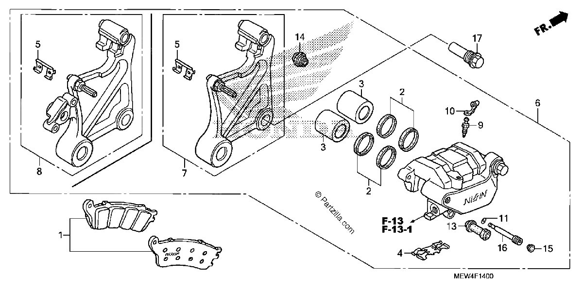 Diagrama de REAR BRAKE CALIPER