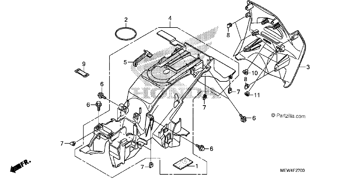 Diagrama de REAR FENDER