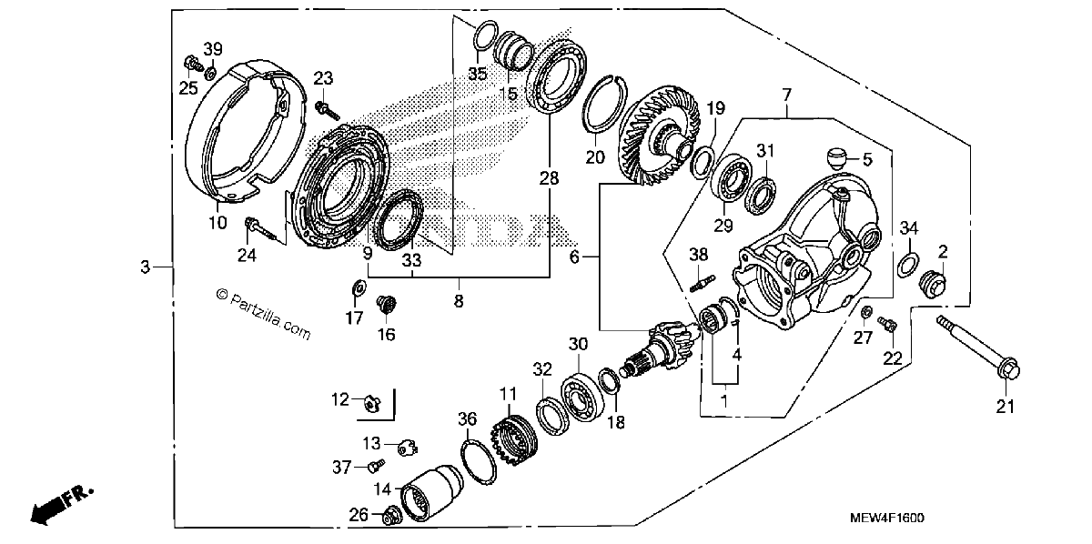 Diagrama de FINAL DRIVEN GEAR