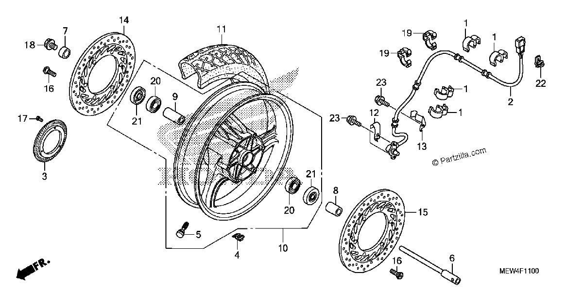 Diagrama de FRONT WHEEL
