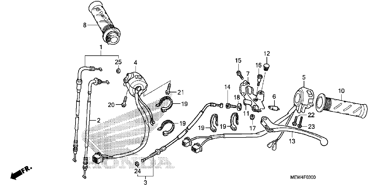 Diagrama de HANDLE LEVER SWITCH CABLE