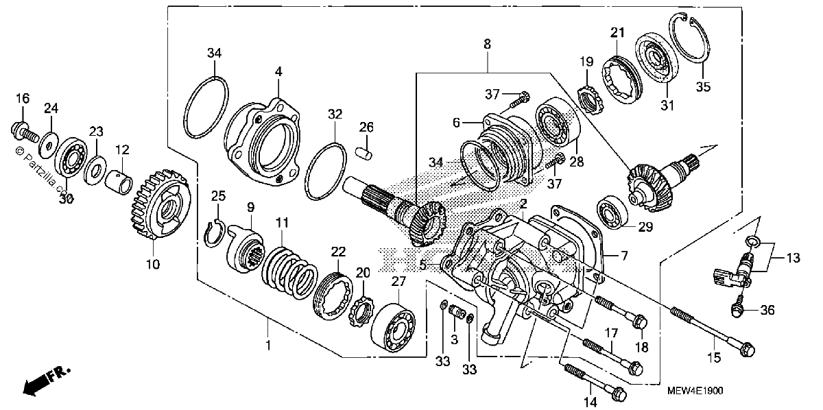 Diagrama de SIDE GEAR CASE