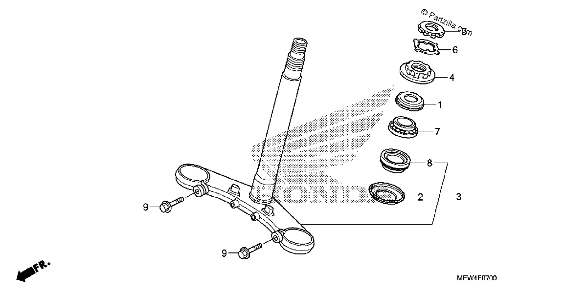 Diagrama de STEERING STEM