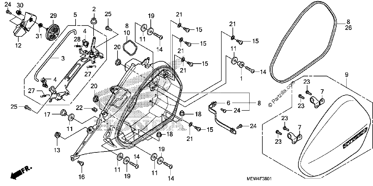 Diagrama de LEFT SADDLEBAG
