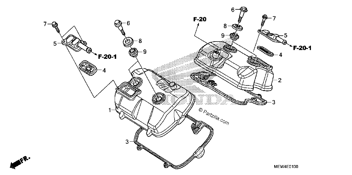 Diagrama de CYLINDER HEAD COVER