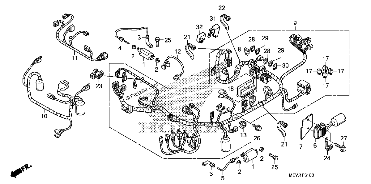 Diagrama de WIRE HARNESS IGNITION COIL