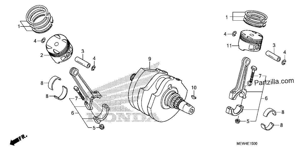 Diagrama de CRANKSHAFT PISTON