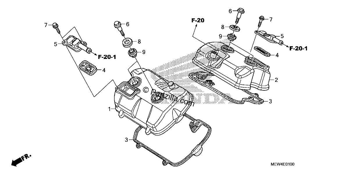 Diagrama de CYLINDER HEAD COVER