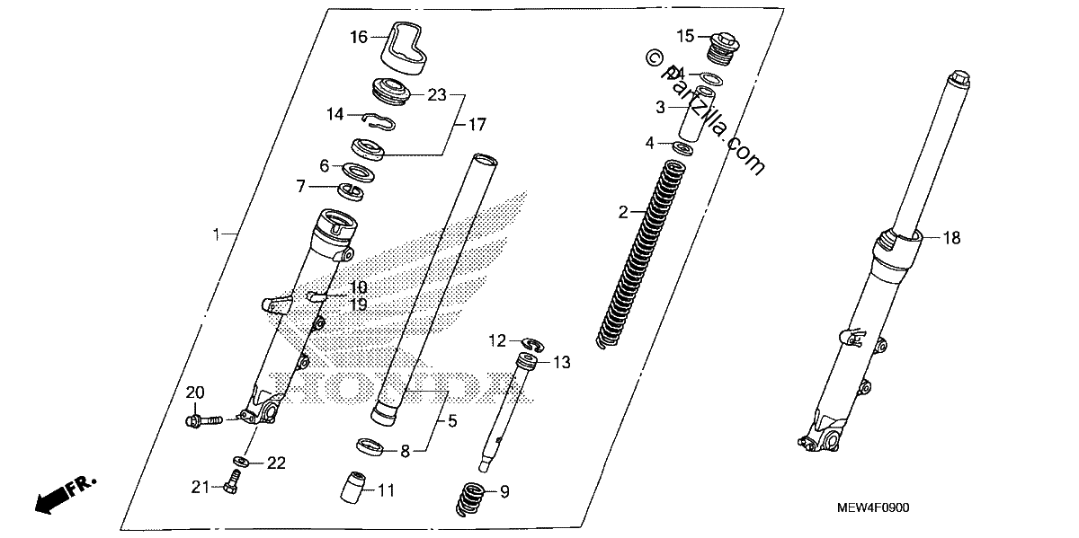 Diagrama de FRONT FORK