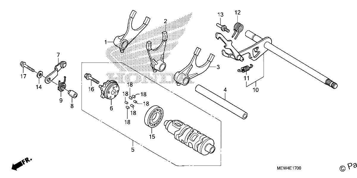 Diagrama de GEARSHIFT DRUM