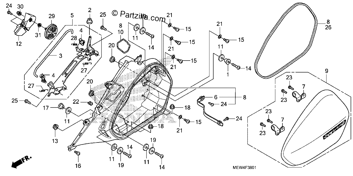 Diagrama de LEFT SADDLEBAG