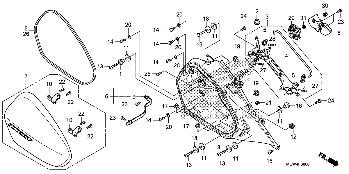 Diagrama de RIGHT SADDLEBAG
