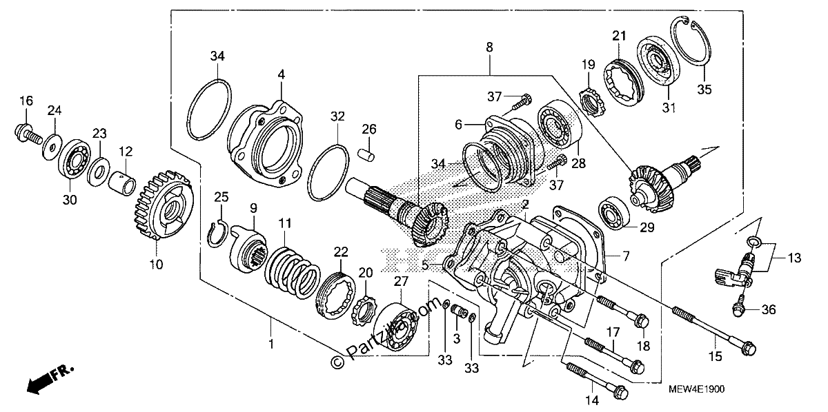Diagrama de SIDE GEAR CASE