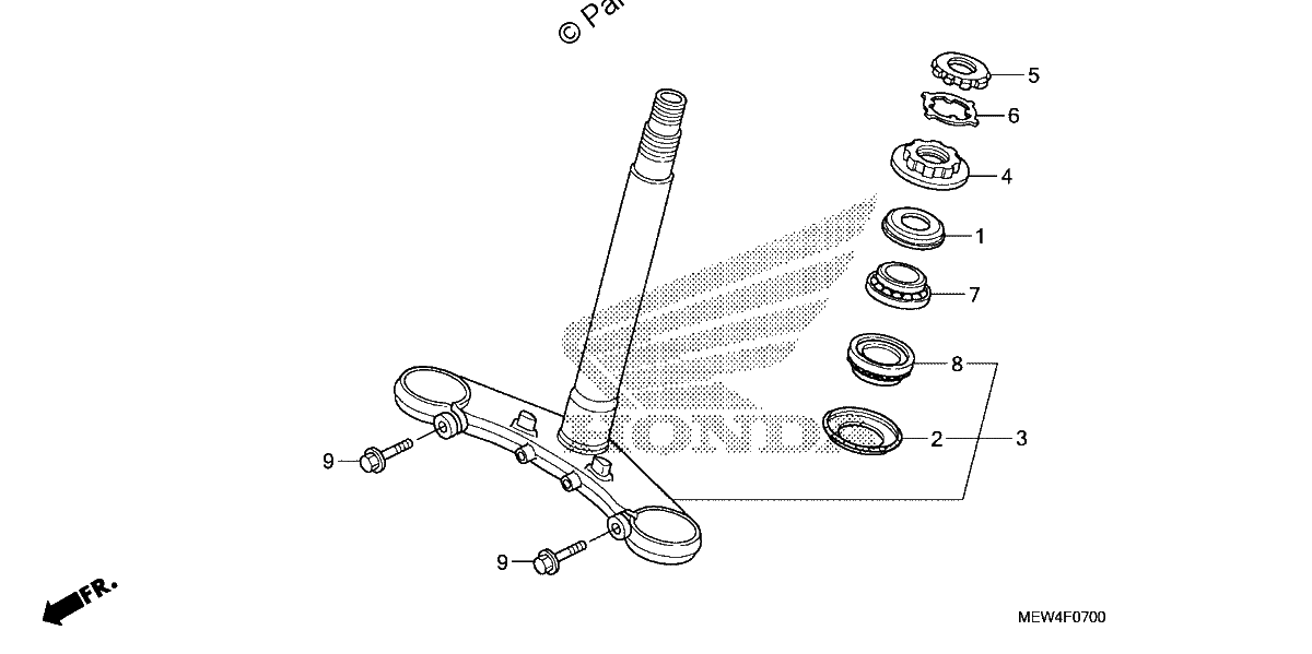 Diagrama de STEERING STEM