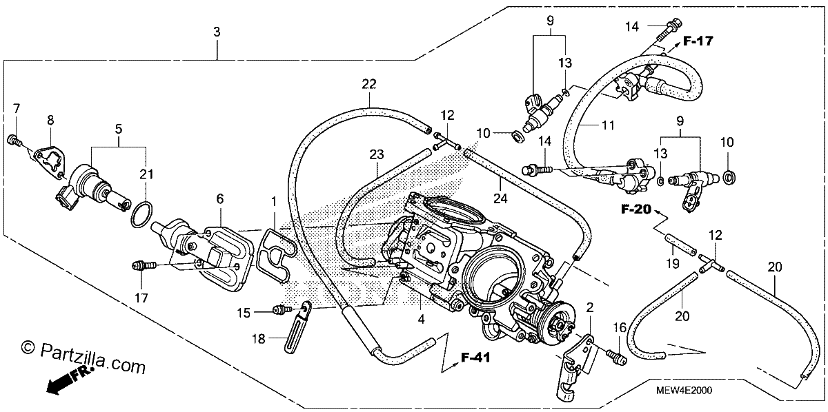 Diagrama de THROTTLE BODY