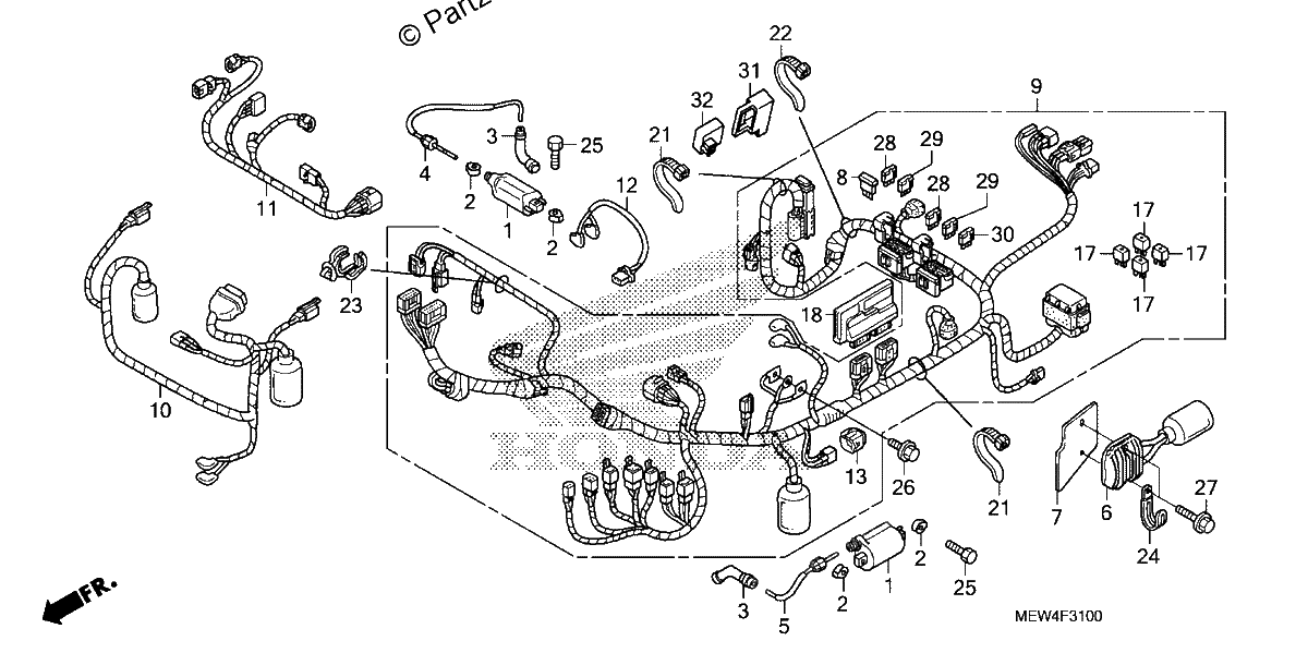 Diagrama de WIRE HARNESS IGNITION COIL