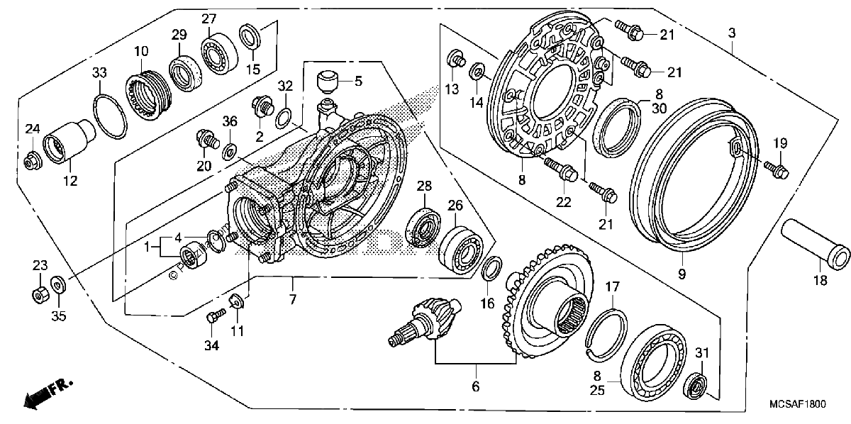 Diagrama de FINAL DRIVEN GEAR ST1300