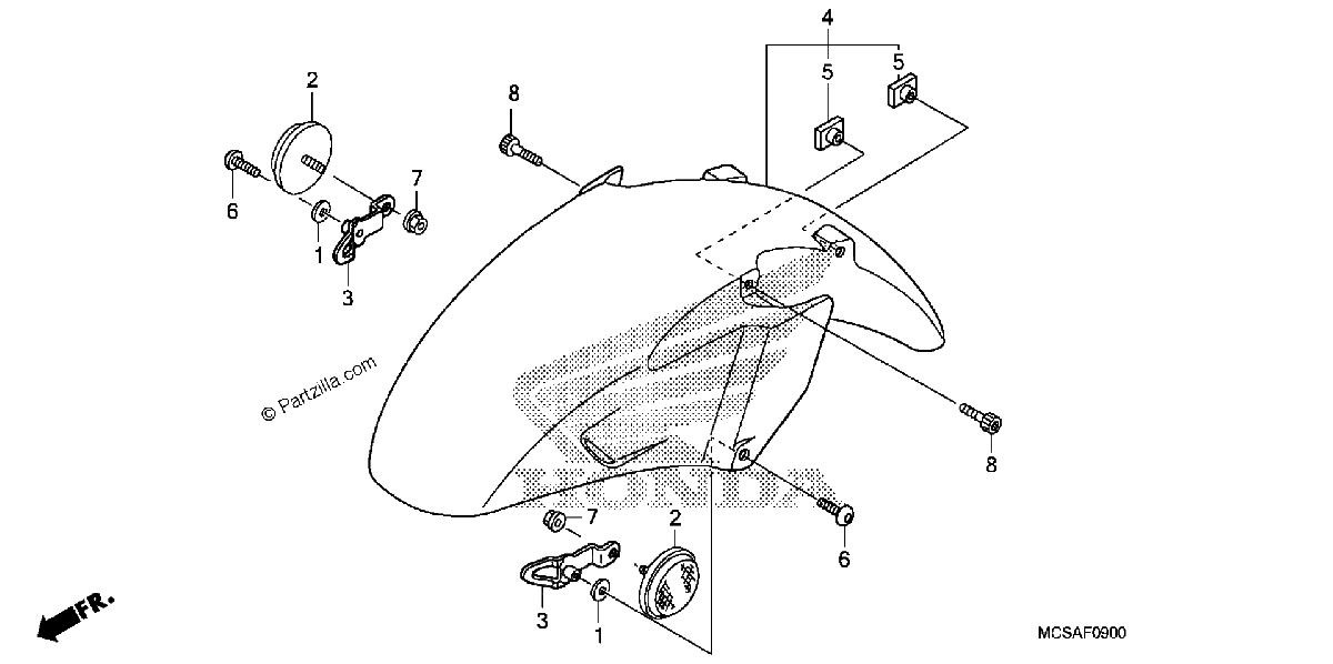 Diagrama de FRONT FENDER