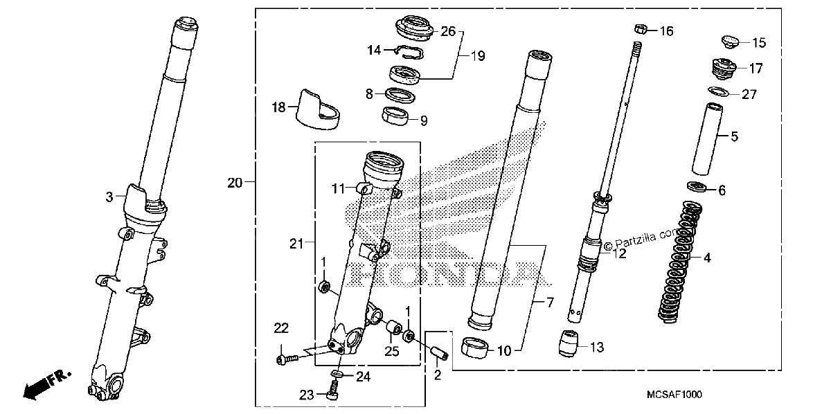 Diagrama de FRONT FORK