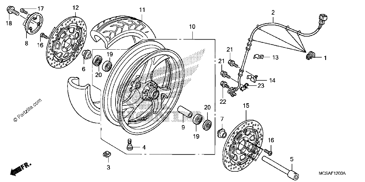 Diagrama de FRONT WHEEL
