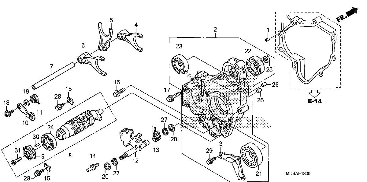Diagrama de GEARSHIFT DRUM