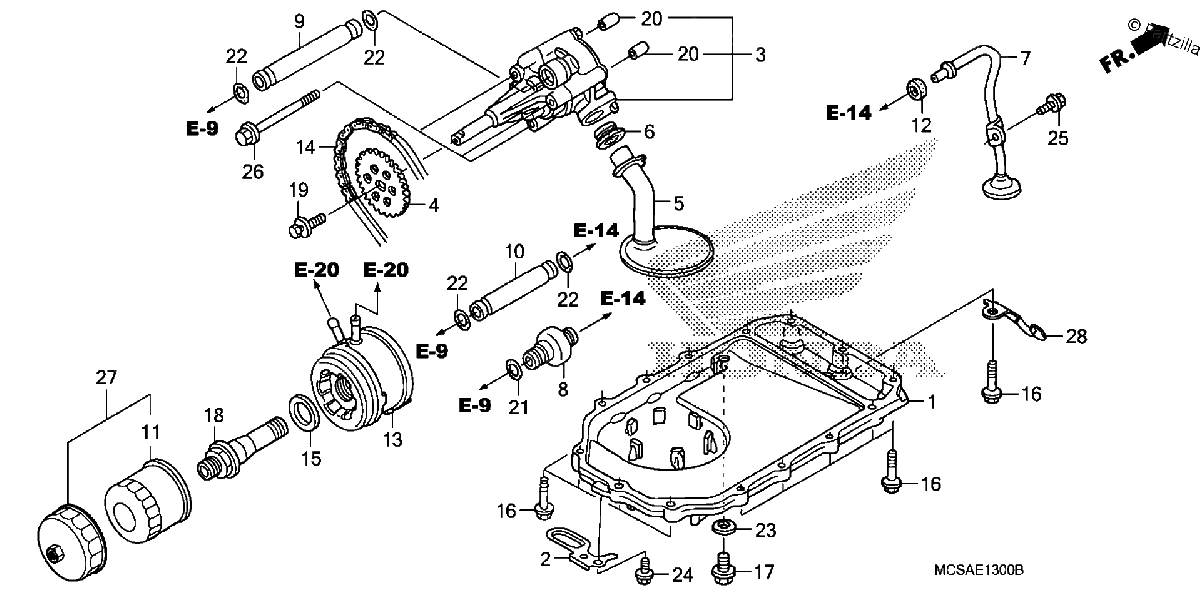 Diagrama de OIL PUMP OIL PAN