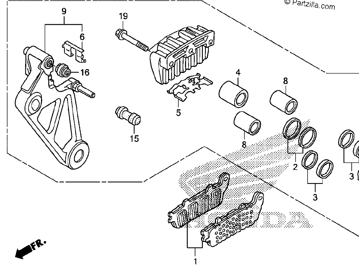 Diagrama de REAR BRAKE CALIPER