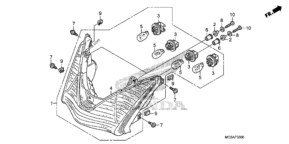Diagrama de REAR COMBINATION LIGHT