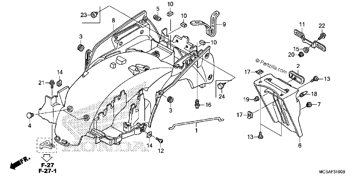 Diagrama de REAR FENDER